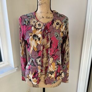 Etcetera floral sweater. M.